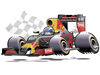 Formule 1 race cartoon