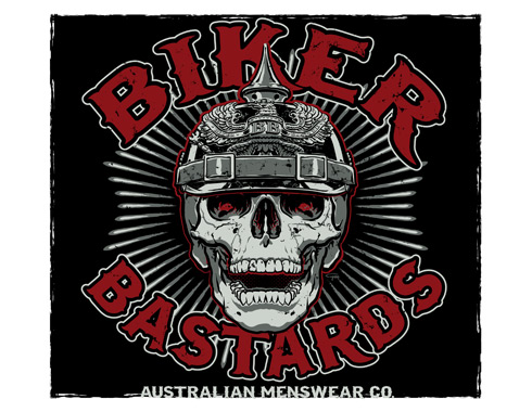 Biker Bastards Australian Menswear T-shirt logo