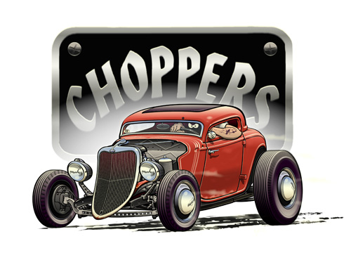Burbank Choppers - Vern Hammond 1934 Ford coupe