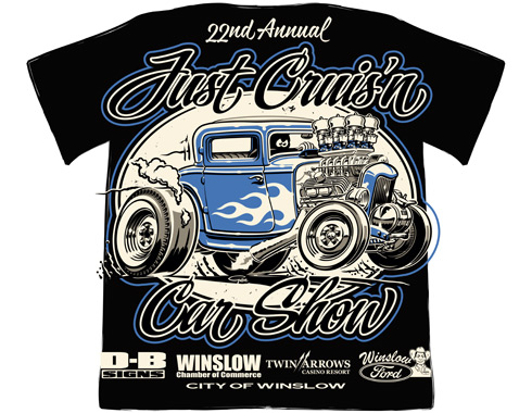 Just Cruis'n Car Show T-shirt ontwerp