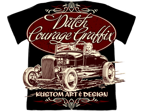 Dutch Courage Graffix T-shirt design