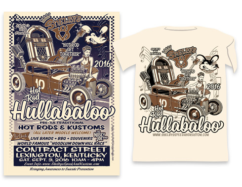 Hot Rod Hullabaloo poster and T-shirt