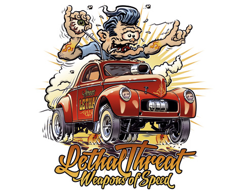 Leathal Threat Willys T-shirt design