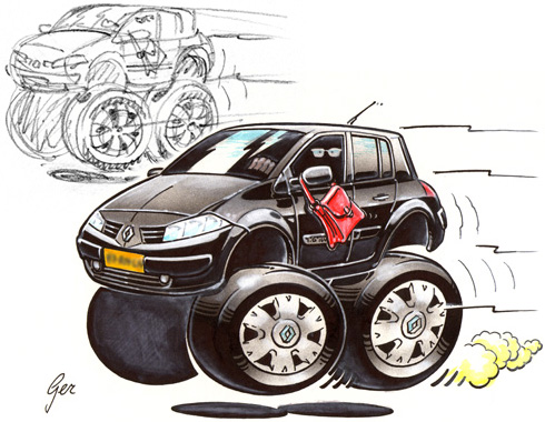 Renault Mégane cartoon