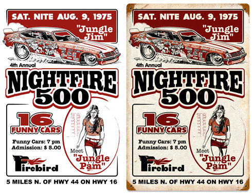Nightfire 500 sign - Firebird Raceway