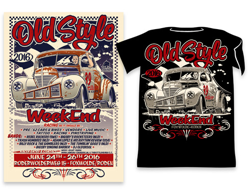 Old Style Weekend poster en T-shirt