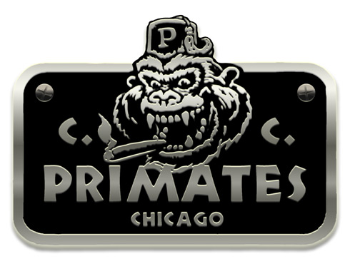 Primates of Chicago CC club plaque design