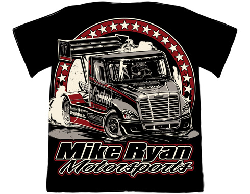 Mike Ryan semi drift truck T-shirt