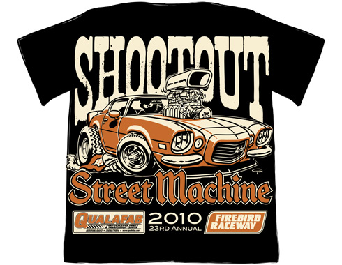 Street Machine Shootout 2010 T-shirt artwork