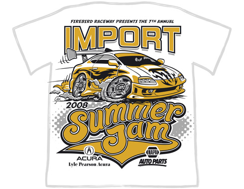 Import Summer Jam T-shirt artwork