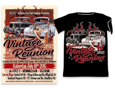 Antwerp Vintage Reunion poster and T-shirt
